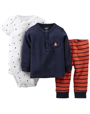 Carter's Baby Boys' 3 Piece Layette Set (Baby) - Navy