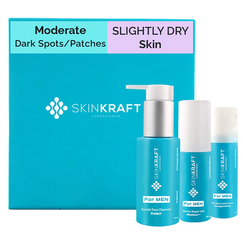SkinKraft For Men Moderate Dark Spot Removal Kit For Slightly Dry
