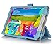 ProCase Samsung Galaxy Tab S 8.4 Case - Tri-Fold Book Cover Case exclusive for 2014 Galaxy Tab S Tablet (8.4 inch, SM-T700) with Hand Strap, auto Sleep/Wake (Blue)