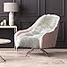 BUZIO Luxurious Soft Faux Sheepskin Rug Super Fluffy Silky Carpet for Bedroom Floor Sofa Chair Armchair or Couch, Ivory White, 24 x 36 Inches