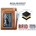 FYSSHUO Brown Leather Slim RFID Love Theme Wallet for Husbands & Men - Engraved, 4 Sections, 2 Pockets