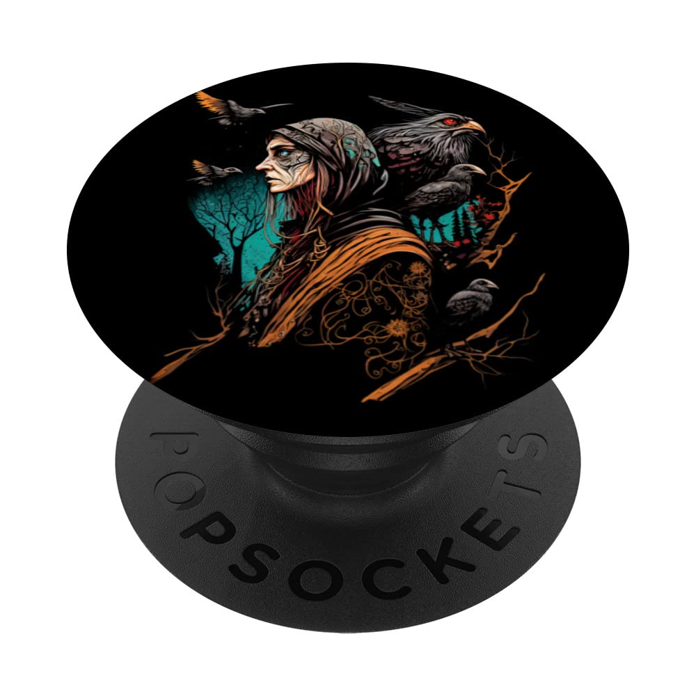 Walking House on Chicken Legs Slavic folklore Baba Yaga Art PopSockets Swappable PopGrip