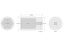 TEKTON 1/2 Inch Drive x 1-5/16 Inch Deep 6-Point