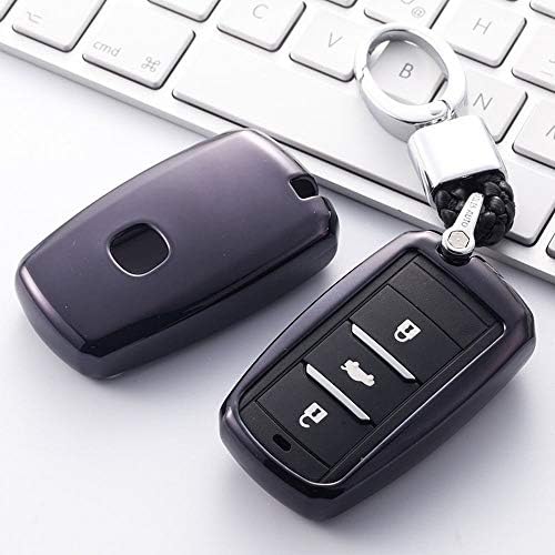 DANHCHUN 3 Buttons Key Fob Cover for ChangAn Applicable to CS35 Key case CS55 Lingxuan CS75 Rui Yi Yue Xiang V7 Yi Moving car Key Shell Buckle (Color : Black, Design : 2)
