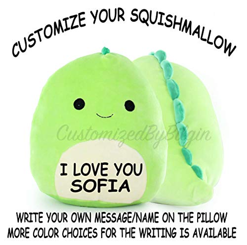 Squishmallow Customized Original Kellytoy Danny The Dinosaur 16