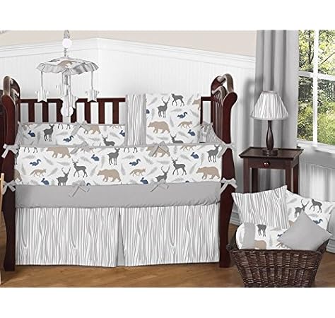 woodland animal crib set