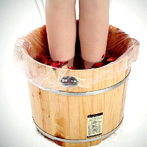 Waymine 60Pcs One-Off Disposble Foot Tub Liners Bath Basin Bags for Foot Pedicure Spa