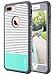 ULAK iPhone 7 Plus Case, Slim Shockproof Flexible TPU Bumper Case Durable Anti-Slip Lightweight Front and Back Hard Protective Safe Grip Cover for Apple iPhone 7 Plus 5.5 inch Mint Stripes Minimal