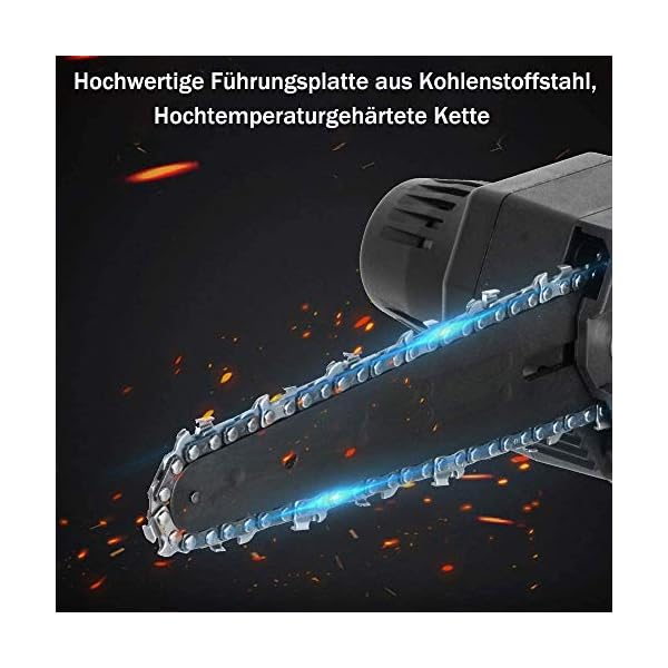 Mini Kettensäge, Akkusäge, handkettensäge Akku 36V, 6 zoll e-Kettensäge mit 2 akku,2 Ketten und 2 führungsschiene,für… – Bild 6