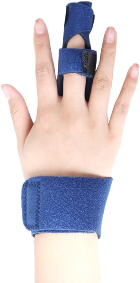 Finger Splint Support Brace,XIIYY Finger Splint Malleable Metallic Hand Splint Pain Relief Finger Support with Finger Phalanx and Metacarpal Fixation Belt