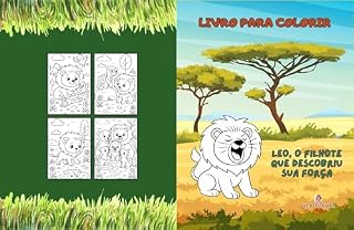 Livro Livro de história para colorir - Série "Cores da Vida" - Volume 2 - "Leo, o filhotinho que descobriu sua força"