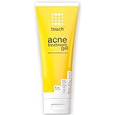 Touch Benzoyl Peroxide 2.5% Gel Cream For Acne - Pimples and Cystic Acne Spot & Daily Face and Back Medication for Adults & Teens – Goes on Clear Lightweight & Non-Drying - Large 8 oz.