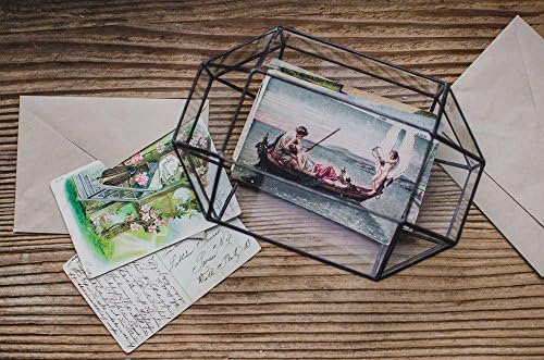 Medium Wedding Card Holder Glass Box Terrarium for Cards Geometric Mailbox