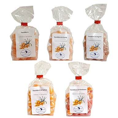 Sanddornbonbons (5 verschiedene Sorten)