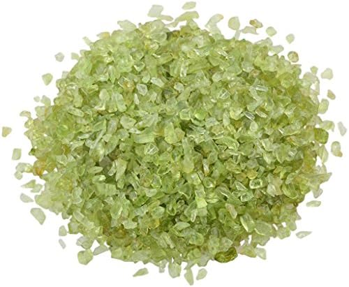eGlomart 1 lb/Bag Peridot Tumbled Chips, Small Stone Crushed Pieces Irregular Shaped Stones Healing Reiki Crystal-[About 460 gram]