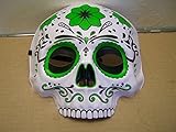 Dia de los Muertos Day of the Dead Sugar Skull Halloween Mask - Green