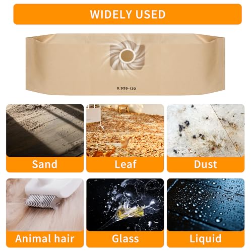 20 Pieces of Vacuum Cleaner Bags for Kärcher 6.959-130.0 Bags, WD3 Vacuum Cleaner Bag, Paper Filter Bags for WD3 1629 MV3 A2201/2204/2504/2554/2251/2604, Reusable Dust Bag