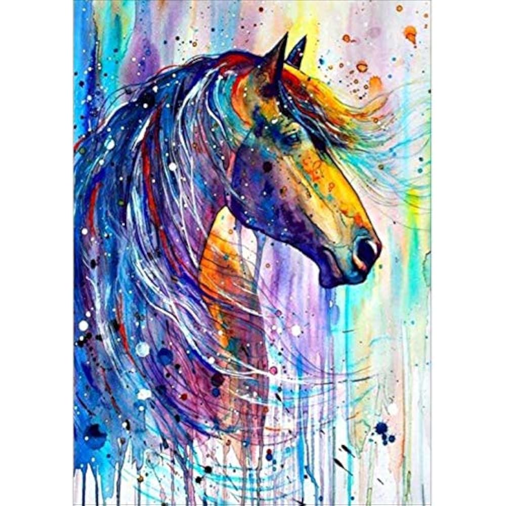 DIY Diamond Painting Kits For Adults Full Drill Colorful Horse Gem Art