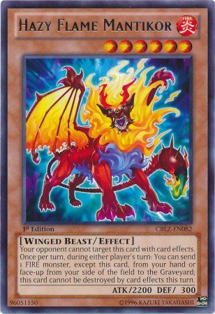 Yu-Gi-Oh! - Hazy Flame Mantikor (CBLZ-EN082) - Cosmo Blazer - 1st Edition - Rare