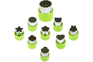 Vegetable Cutters Shapes Set, YOURSEE 9Pcs Mini Cookie Vegetable Cutters Fruit Molds Fruit Mold Decorating Tools for Kids Bak