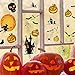 Ouddy 143 PCS Halloween Window Clings Decals Wall Decals, Halloween Party Decorations - Witch, Pumpkin, Cat, House, Spider, Bat Decals Haunted House Party Decorations