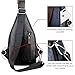 Alena Culian Sling Backpack Men Leather Chest Bag Crossbody Shoulder Bag For Men(black)