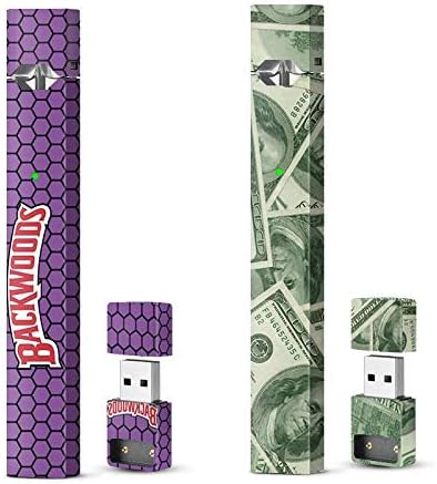 Juul Skin 2pack,Juul Wrap Vinyl Decal for Juul Sticker Skins for Juul Cover/Purple Backwoods and Money Benjamins