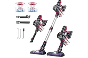 FOPPAPEDRETTI Cordless Vacuum Cleaner, 25Kpa 210W Brushless Motor Stick Vacuum with 35 Mins Long Runtime Detachable Battery, 4 in 1 Lightweight Quiet Vacuum Cleaner Perfect for Hardwood Floor Pet Hair