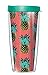 Pop Art Pineapple Pink Traveler 16 Oz Tumbler Cup with Teal Lid