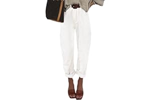 EVALESS High Waisted Baggy Cargo Jeans for Women Casual Loose Cropped Y2k Denim Pants