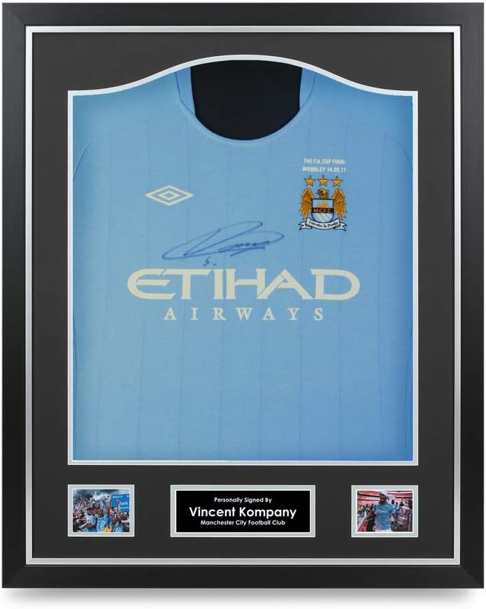 man city signed framed shirt