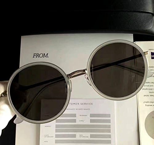 Amazon Co Jp サングラス レディース Type 3 C1 サングラス 丸 サングラス メンズ 優しいモンスターサングラス クリアシルバーフレームブラックレンズ 服 ファッション小物