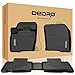 OEDRO Floor Mats Fit for 2015-2025 Ford Edge, Unique Black TPE All-Weather Guard Includes 1st and 2nd Row: Front, Rear, Full Set Liners