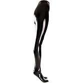 Ftshist Shiny High Gloss Latex Leather Wet Look Pantyhose Tights Wet Look Patent Legwear for Women