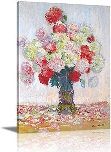 Amazon 花 静物画 世界の名画 ポスター 油絵 人気絵画 アートパネル 現代 北欧 壁掛け式の インテリア 木製の枠 絵画 フレーム 防湿 キャンバス 玄関 リビング 部屋飾り お風呂 寝室 装飾画 贈り物30x40cm フレーム付き ウォールステッカー オンライン通販