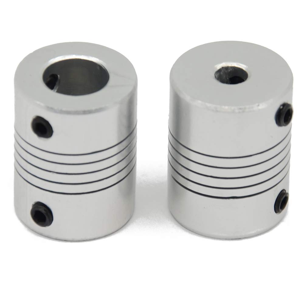 ReliaBot 2PCs Flexible Couplings 5mm to 10mm for NEMA 17 Shaft and T10 Lead Screw for RepRap 3D Printer or CNC Machine
