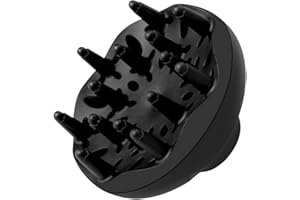 VELARIONNA Hair Dryer Diffuser Suitable for 1.56-1.95inch Caliber Hair Dryer Diffuser Attachment for Hairs Dryers for Curly & Wavy Hairs(COLOR:Black)