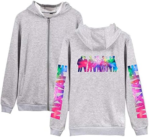 Stray Kids Keep Warm in Autumn Winter Plus Velvet Casual Unisex with Zipper Hooded Sweatshirt