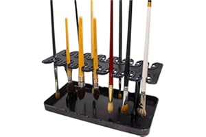 Portable Paint Brush Holder and Drying Rack with Silicone Slots - Foldable Paintbrush Holder with Water Tray for Artists, Hob