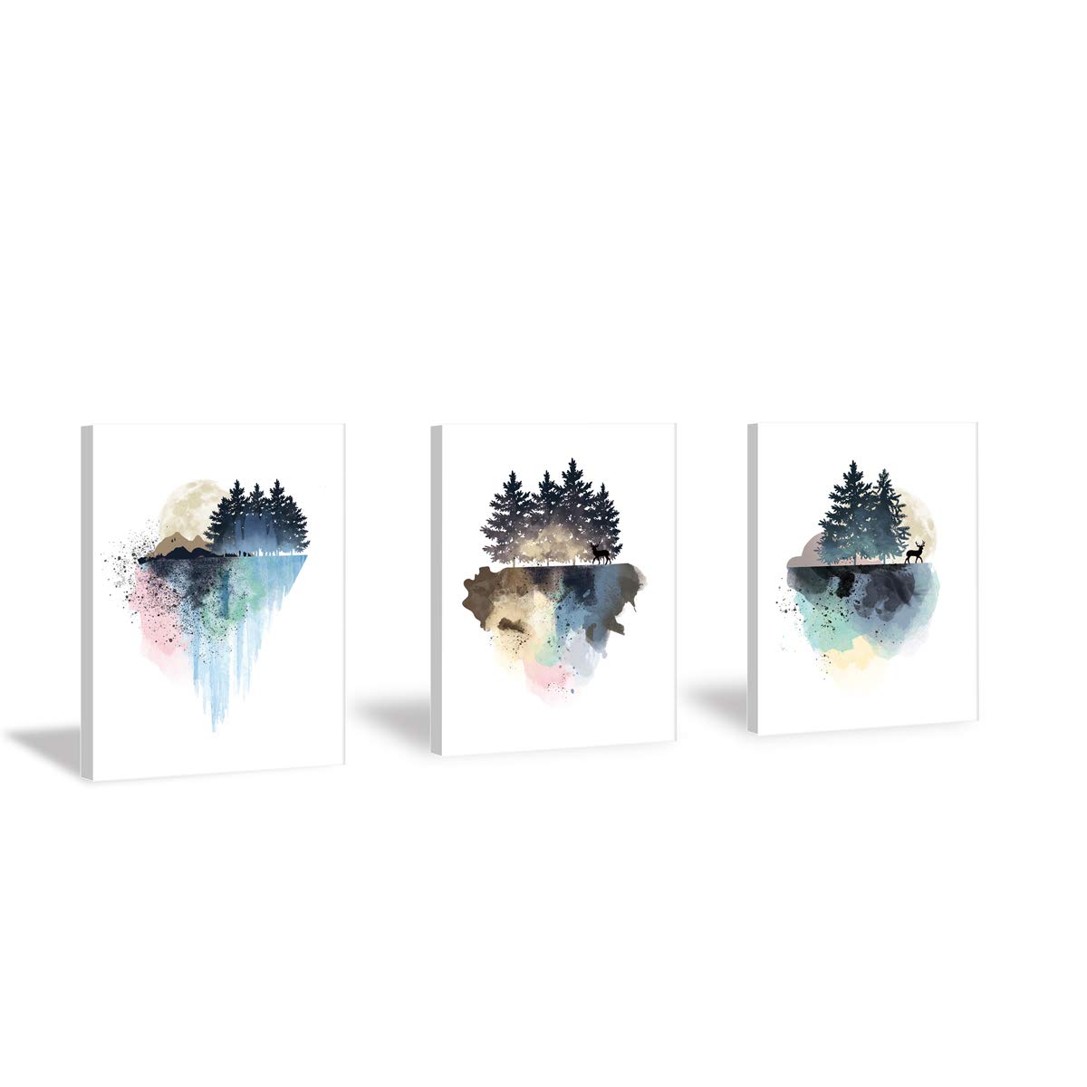 Buy CHDITB Geometric Abstract ain Art Prints Watercolor Landscape