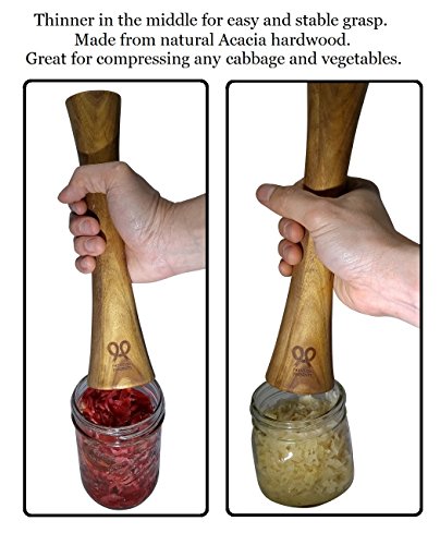 Warmhm Sauerkraut-Stampfer Aus Holz – Manueller Fermentierhelfer Für Gemüse & Pickles