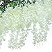 Unomor 12 PCS Wisteria Artificial Flowers Fake Hanging Flowers Vine Garland for Wedding Decorations - 3.25 Feet