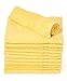 Luxury Cotton WashCloths, (12-Pack, 13 x 13 inches) - Easy Care, Fingertip Towels, Facial Towelettes, Cotton Hand Towels (Golden Yellow)