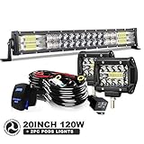 Led Light Bar TERRAIN VISION 22 Inch 120W 5D Flood