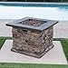 Christopher Knight Home Stone Outdoor Natural Stone Finished Square Fire Pit - 40,000 BTU