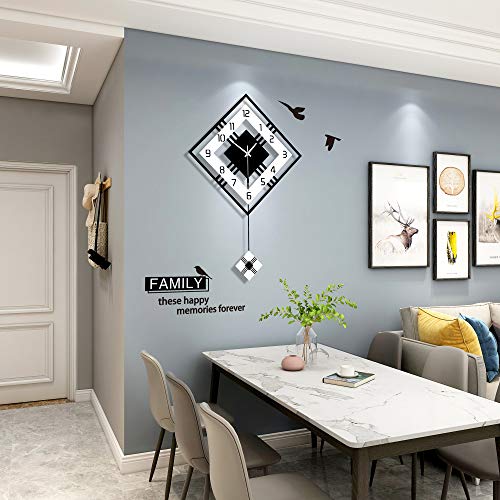 Wall Clocks for Living Room Decor Battery Operated Silent Non Ticking