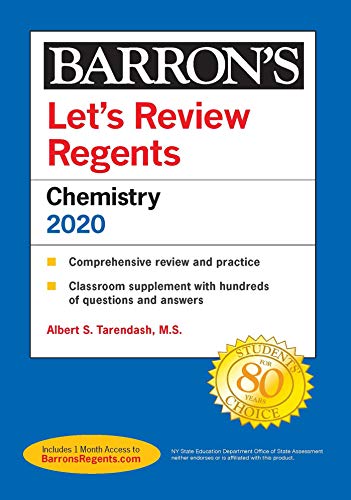 Let's Review Regents: Chemistry--Physical Setting 2020 (Barron's Regents NY) Let's Review Regents: Chemistry--Physical Setting 2020 (Barron's Regents NY)