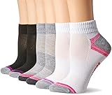 Skechers Women's Non Terry Quarter Crew Sock 6 Pack