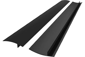 Forliver Stove Gap Covers, Kitchen Silicone Stove Counter Gap Cover, Stove Protector, Heat Resistant Oven Cover, Stove Gap Filler, Seals Gaps Cover Between Stovetop and Counter(2 Pack, 21 In, Black)
