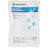 HALYARD Instant Cold Pack Disposable Cold Compress Ice Packs for Swelling Injuries Toothaches Sprains Strains 6 x 9 Inches, 24 Packs Per Case - 51779